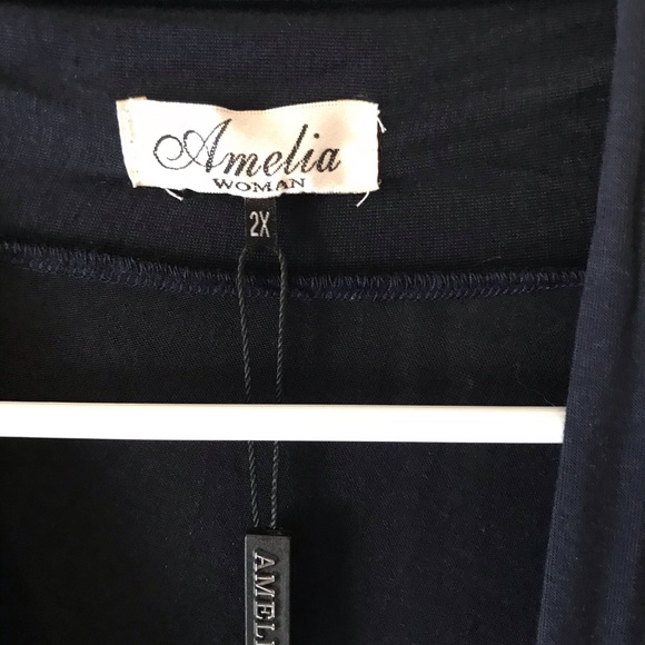 NWT Amelia Woman Collarless Wrap Style Dress - Picture 2 of 10